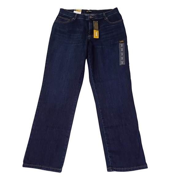 Lee Denim - Lee Verona Relaxed Fit Straight Leg Jeans Indigo Blue Womens 10S 32x29 NWT